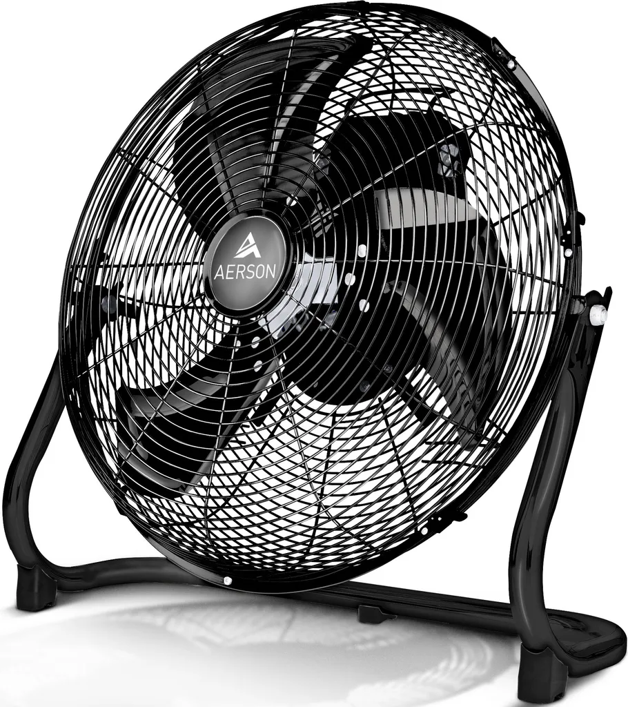 AERSON Ventilatore Pavimento 40cm 75W Nero | Macchina del Vento Professionale