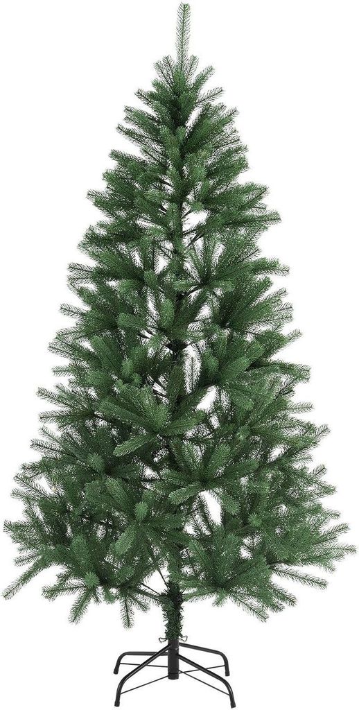 Juskys Künstlicher Weihnachtsbaum Talvi 180 cm mit Metall Ständer, naturgetreu, einfacher Aufbau, Tannenbaum Christbaum Weihnachtsdeko künstlich