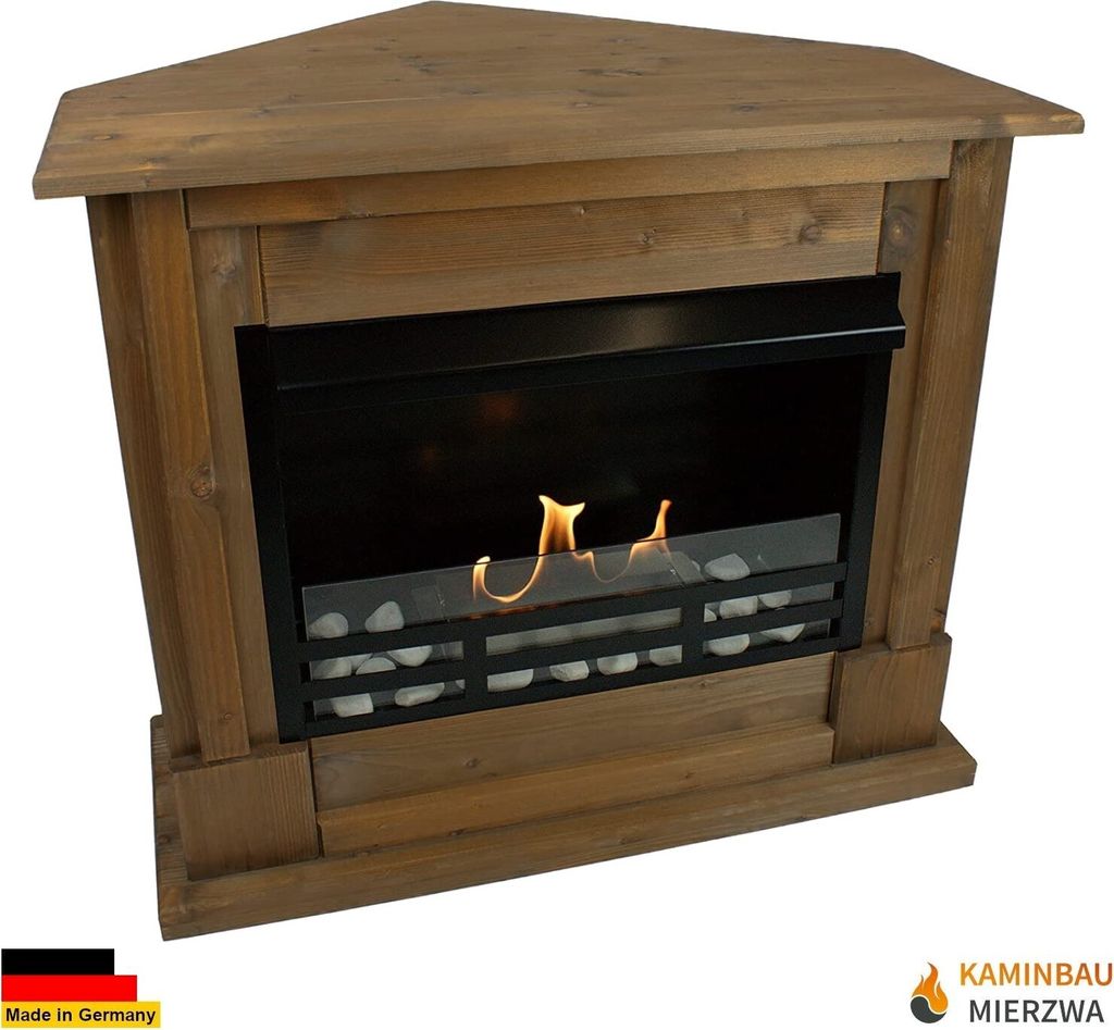 Gelkamin Ethanolkamin Kaminofen Eckkamin Rafael Deluxe Royal - Eiche