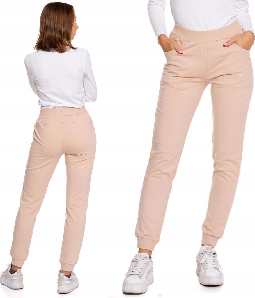 Damen Trainingsanzug Hose MORAJ Hohe Taille Kordelzug Glatt Bequem M
