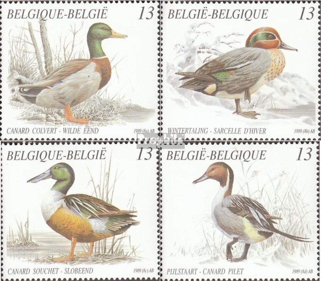 Briefmarken Belgien 1989 Mi 2384-2387 (kompl.Ausg.) postfrisch Enten
