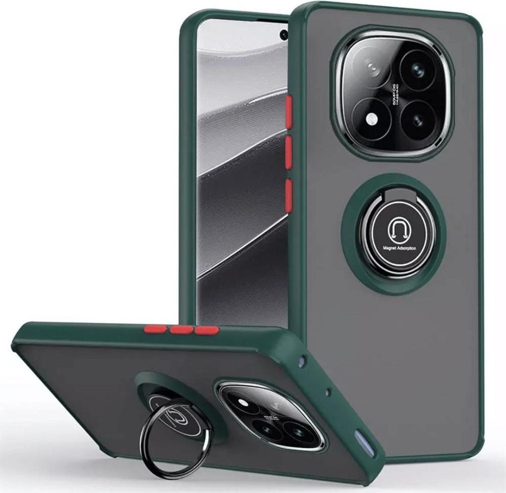 Hülle für Xiaomi Redmi Note 14 5G Ringhalterung Silikon Case Tasche Magnet Cover