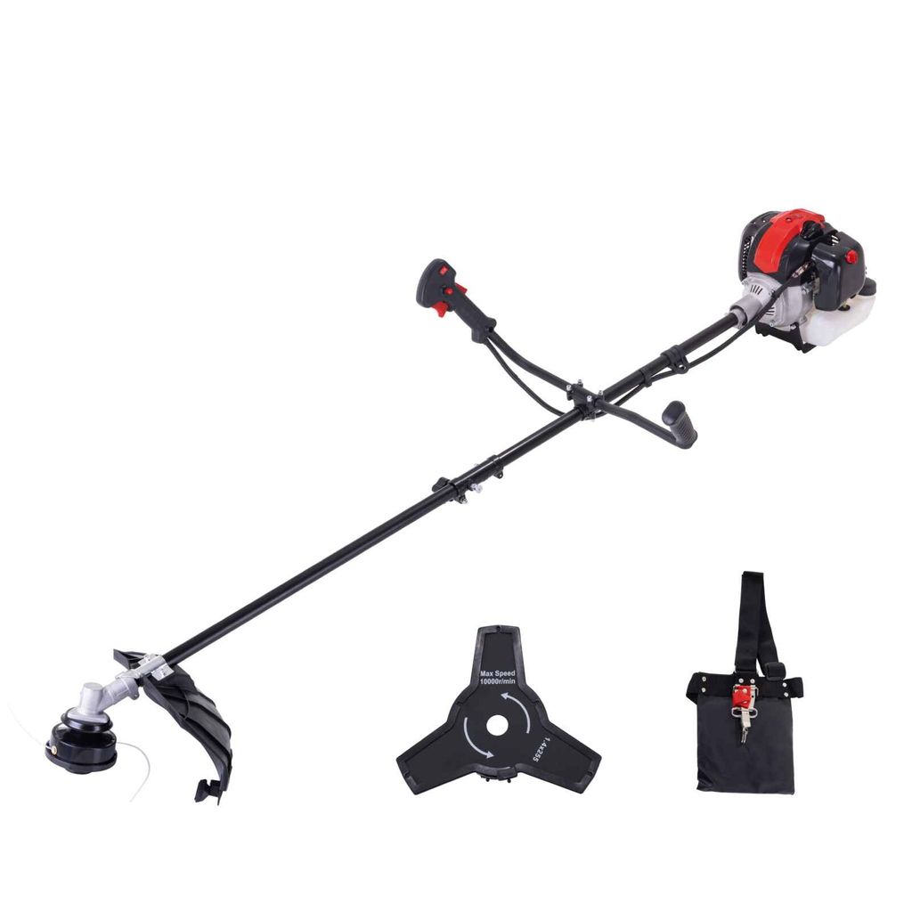 Scheppach Benzin-Freischneider PBC520 - 1,4, kW | 1,9 PS 2-Takt-Benzinmotor | Seilzugstarter | Motorsense & Rasentrimmer