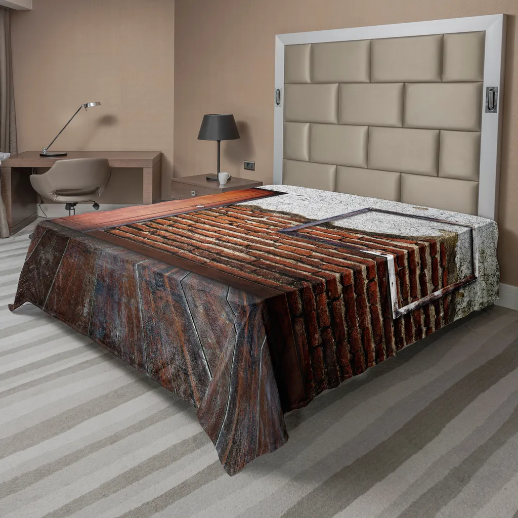 Lenzuolo ABAKUHAUS 266x260 cm Stampa Mattoni | Comfort e Stile Industrial