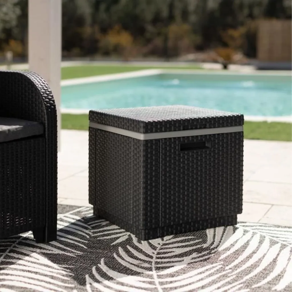 Sgabello Allibert Ice Cube con cool box, colore: grafite - 19