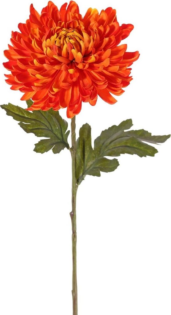 artplants.de Kunstblume Chrysantheme DELPHINA, orange, 65cm, Ø14cm - Chrysantheme künstlich