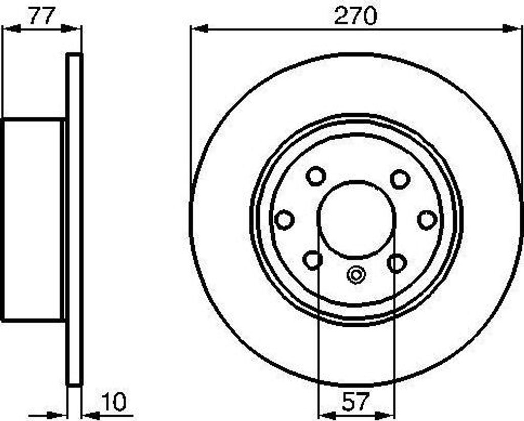 BOSCH 0 986 478 504 Bremsscheibe OE 569102 kompatibel mit Calibra A, Vectra