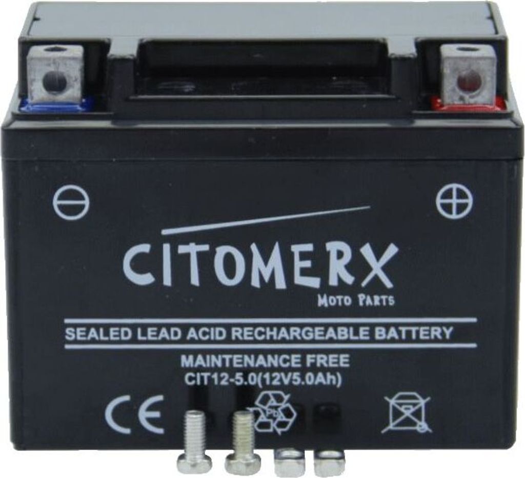Rollerbatterie 12V 5Ah GEL MXT SLA4L-BS Für Qingqi Q M50QT-6 China 4-Taktroller