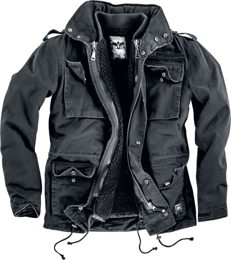 Black Premium by EMP Herren schwarze Winterjacke mit Produktbild 