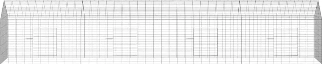 Recinto per Conigli da Esterno vidaXL 400x78x78 cm Acciaio Zincato - 5