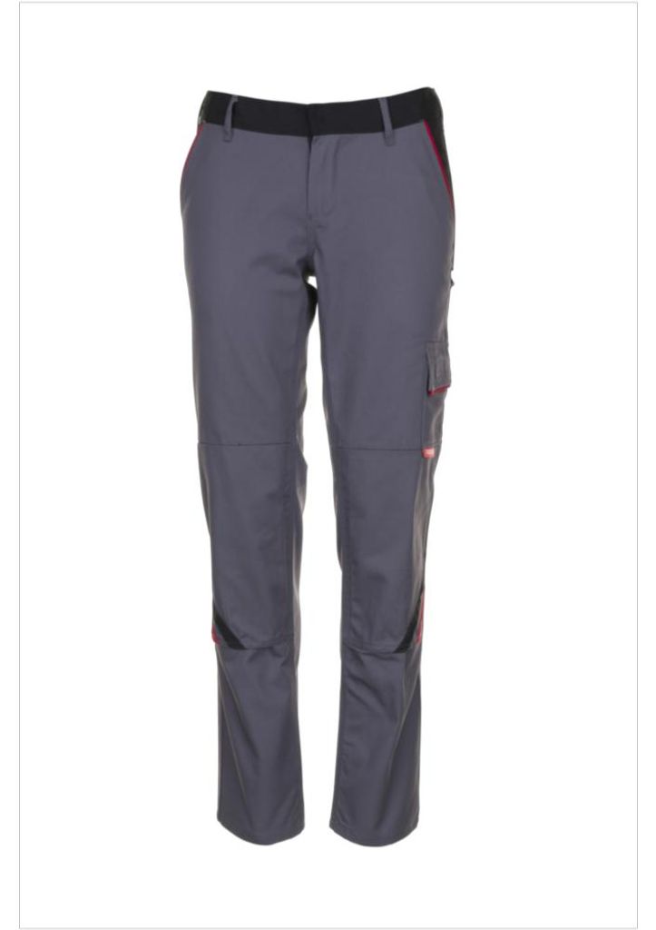 Planam  Highline Damen Bundhose schiefer/schwarz/rot Gr. Produktbild 