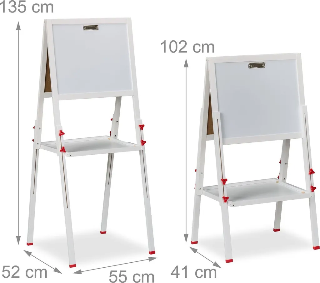 Tableau blanc magnétique enfant surface effaçable à sec grand format - 4