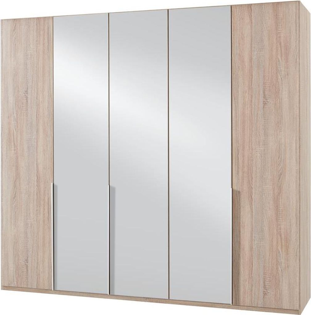 Kleiderschrank New York A ca. 225x208 cm Eiche sägerau Spiegel