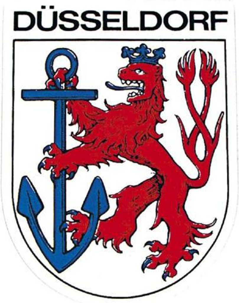 PVC-Aufkleber - Düsseldorf Wappen - 301562 - Gr. ca. 6,5 x 9 cm
