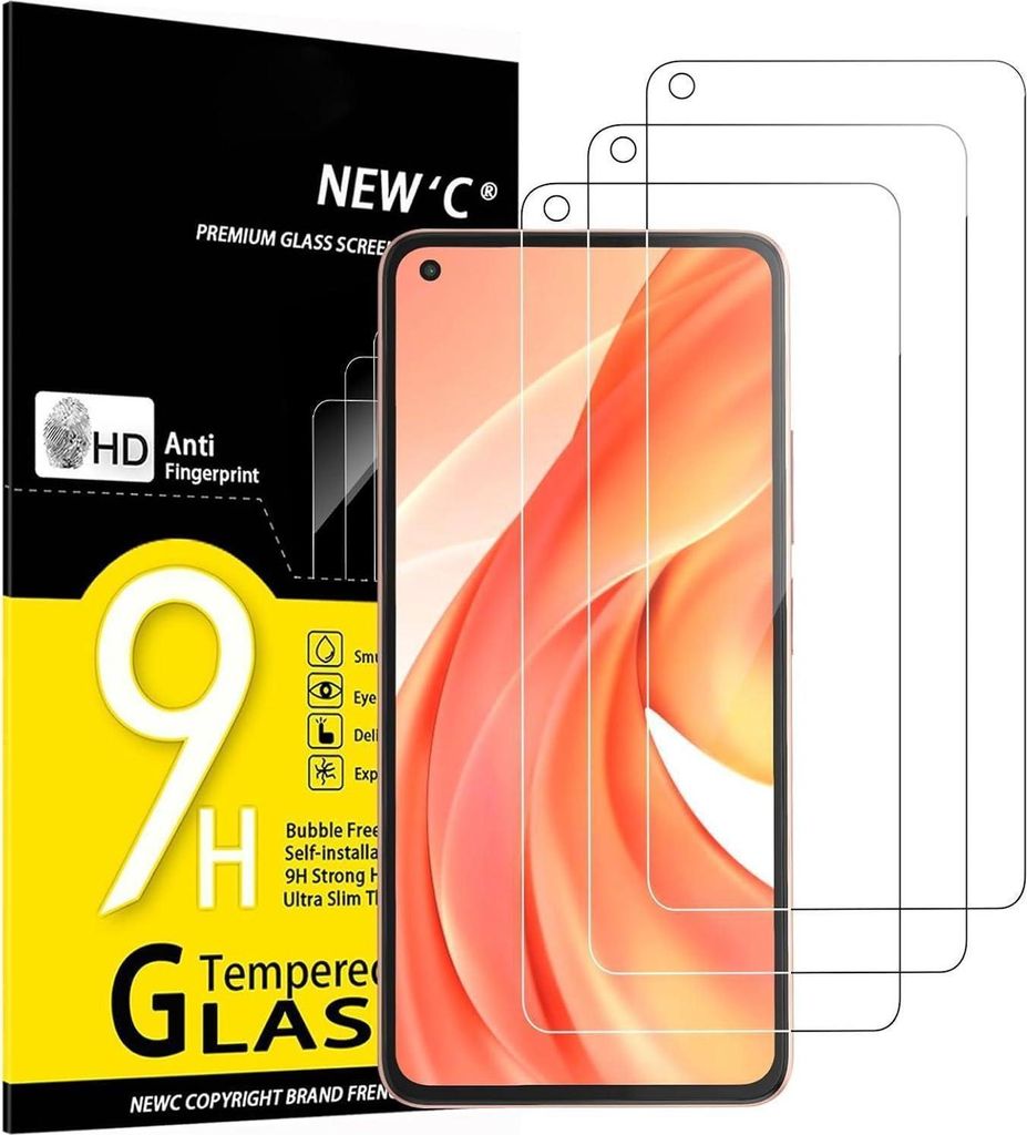 Panzer Schutz Glas Xiaomi Mi 11 Lite 5G 3er Pack 9H Härte Produktbild 