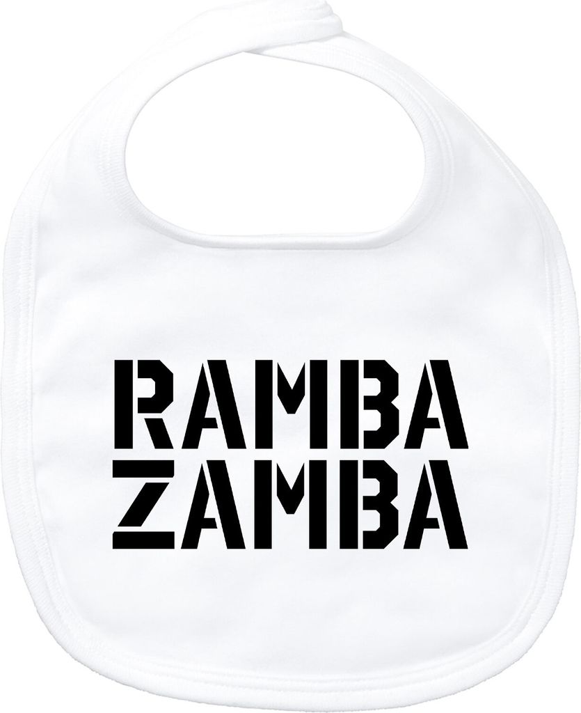Huuraa Baby Lätzchen Rambazamba Schriftzug White Klettverschluss Baumwolle Latz Geschenkidee