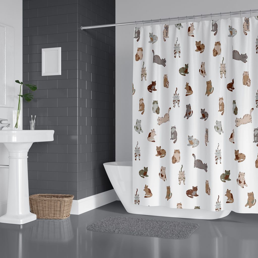 Digitaldruck Qualität Textil Duschvorhang Wannenvorhang Produktbild 
