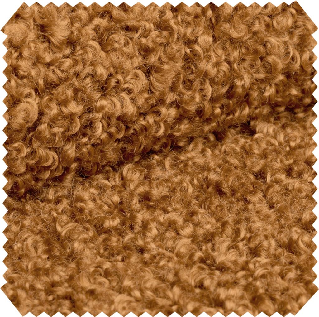 novely ROLAND Bouclé-Stoff kuschelweicher Möbelstoff Volumen Polsterstoff | Meterware | 1lfm - Farbe: 12 Orangebraun