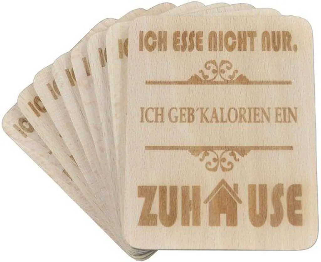Protège Table pour Raclette en Chêne Rectangulaire 10x8 cm - Lot de 8