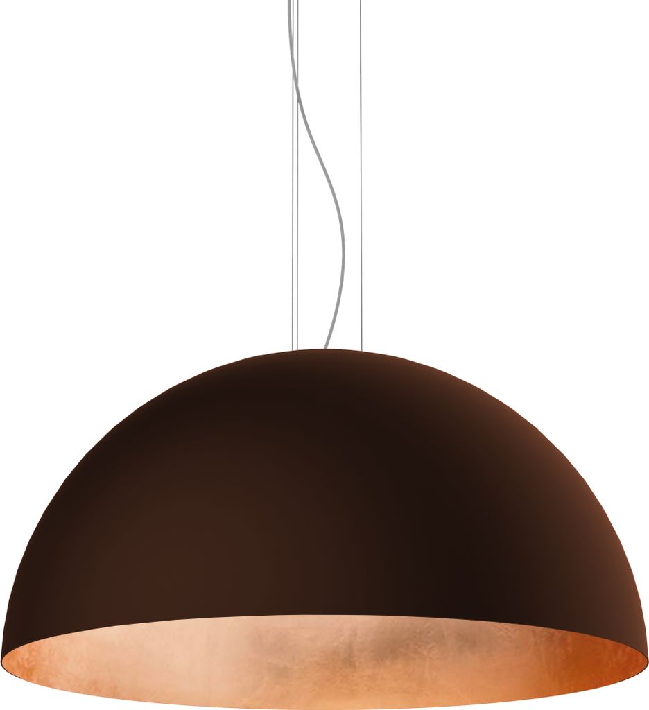 Moderne minimalistische Corten Metall Pendelleuchte Serie Venice 80 cm Durchmesser