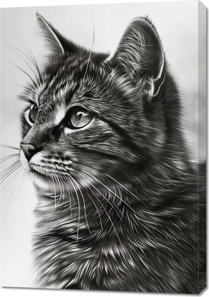 Tableau Regard félin 70x100 cm - Toile Haute Définition Grand Format