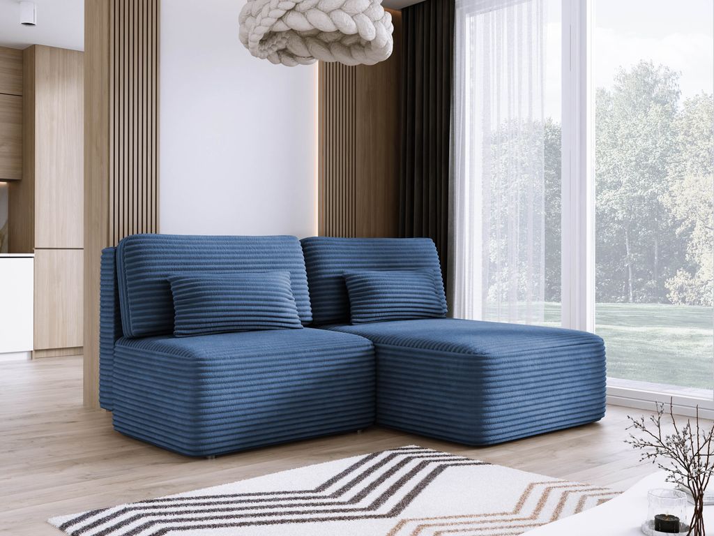DomoHome Ecksofa-TILIA 213x158x95cm L-Form Freistehend Silber Rechte Seite 150x213cm Schlaffunktion & Bettkasten, Komfortable Wohnlandschaft aus TI...