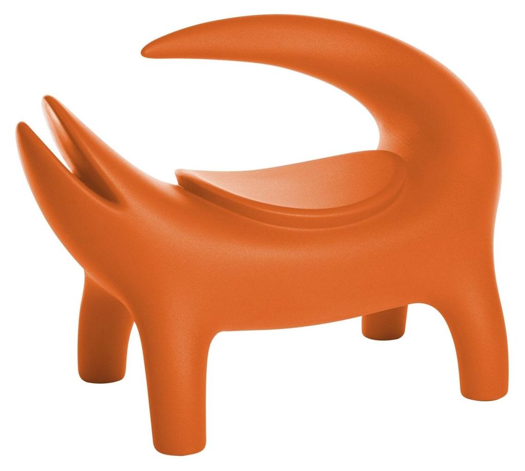 Slide Design Stuhl Etnik Modern für Zuhause und Gaststätten Kroko - Orange