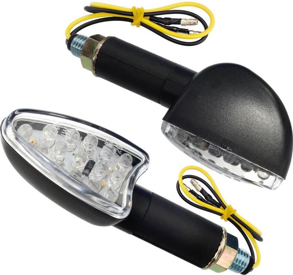 Universelle Blinker MRT-001, LED (15 Dioden), schwarz, (E-Prüfzeichen)