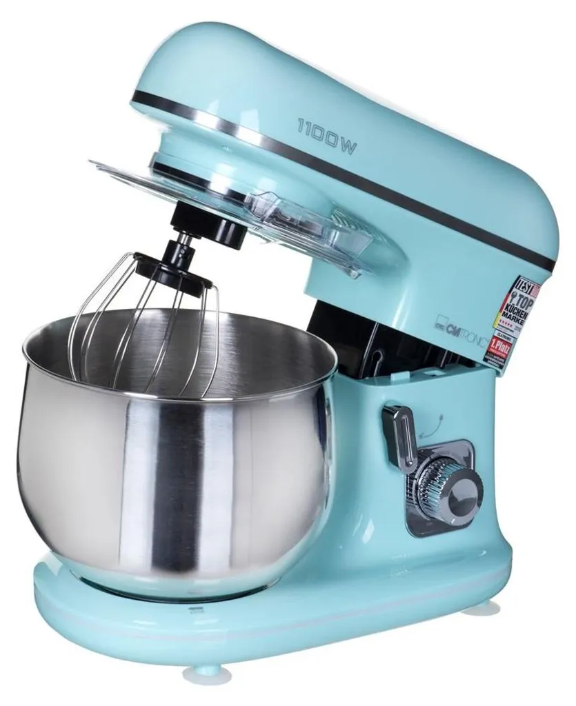 Impastatrice Planetaria Clatronic KM 3711 1100W 5L Turchese Professionale