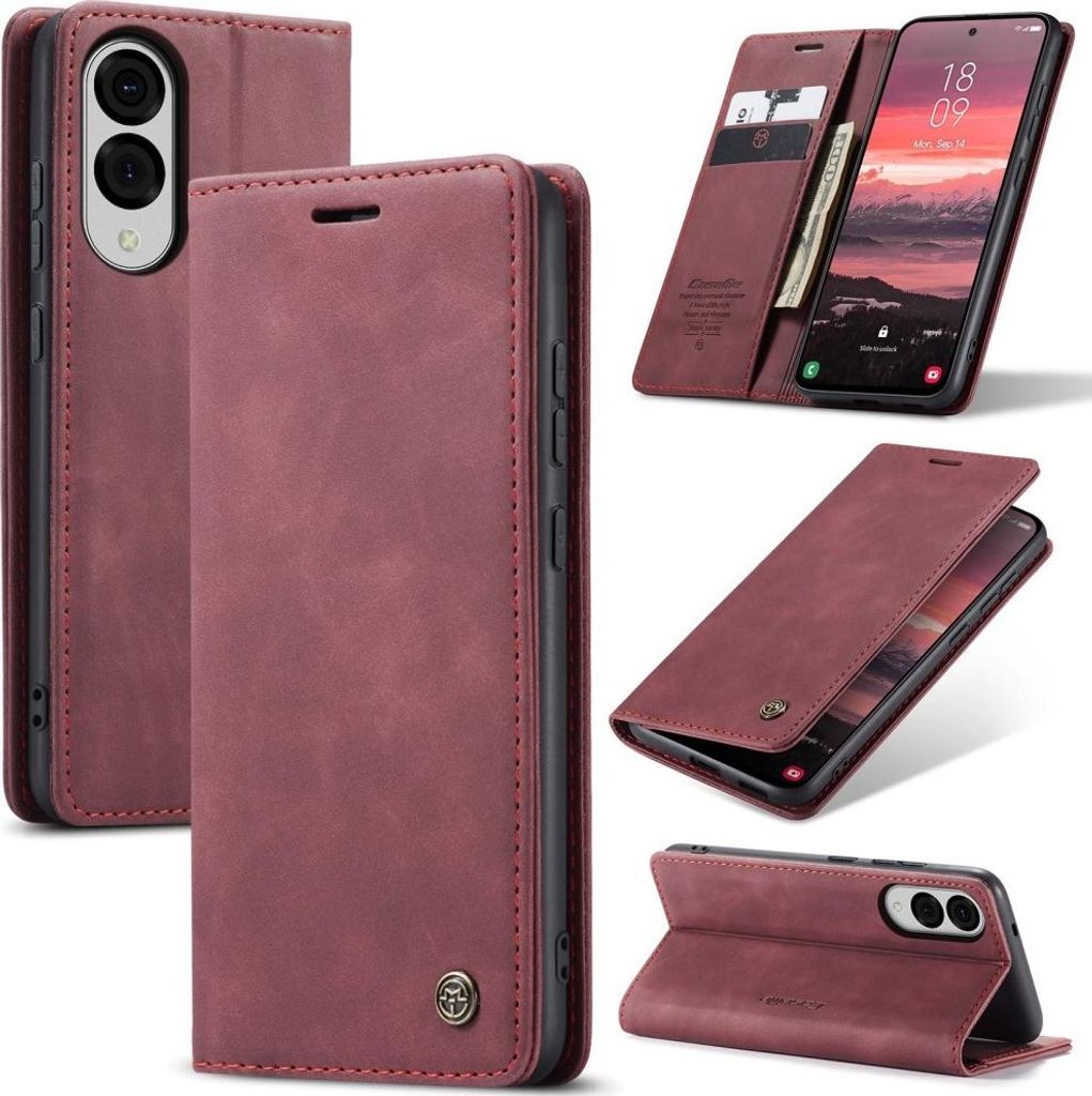 Samsung Galaxy S25 Edge Hülle - CaseMe 013 Klapphülle - Bordeaux