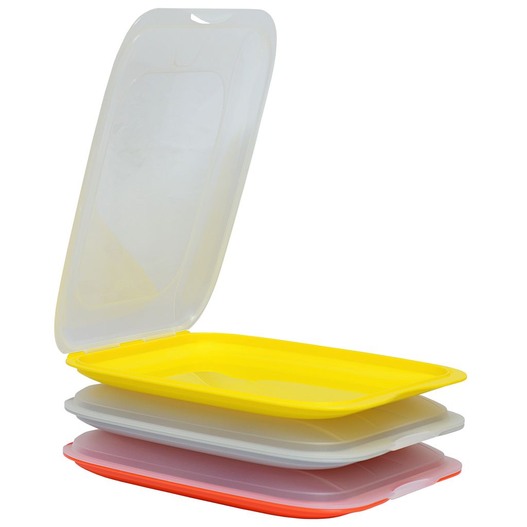 5x Stapelbare Aufschnittboxen – BPA-frei, Mit Servierplatte, Für Kühlschrank & Gefrierfach