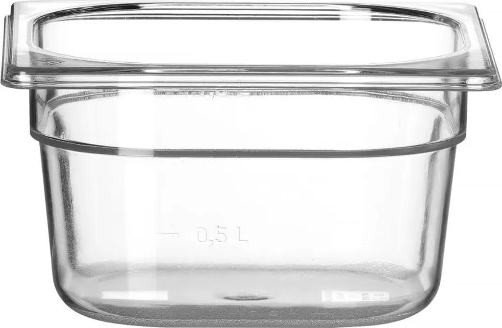 Bacinella Gastronorm 1/6 Trasparente Hendi 1,6L - Serie Profi Line