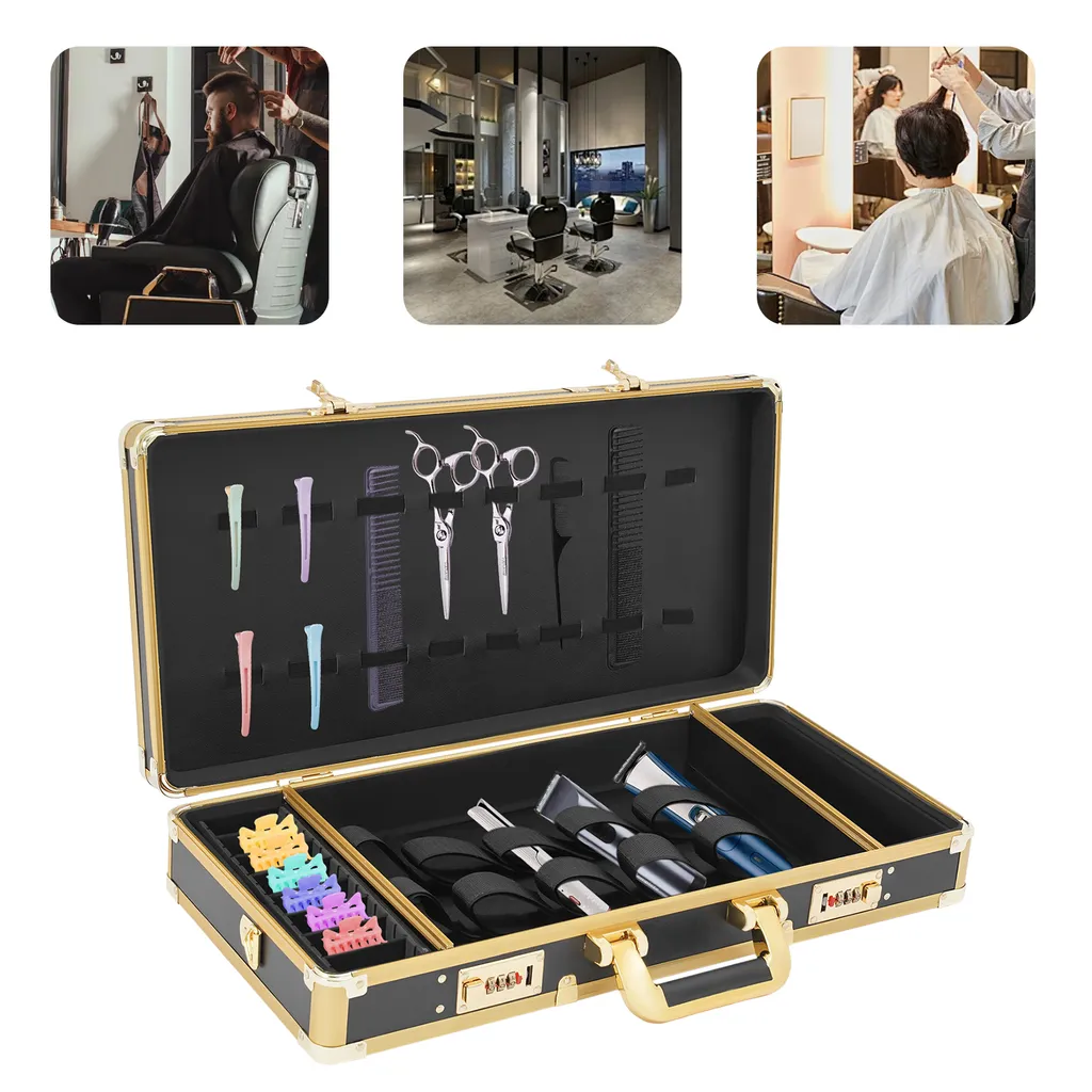 Valise de rangement pour coiffeur et mallette de voyage rigide verrouillable