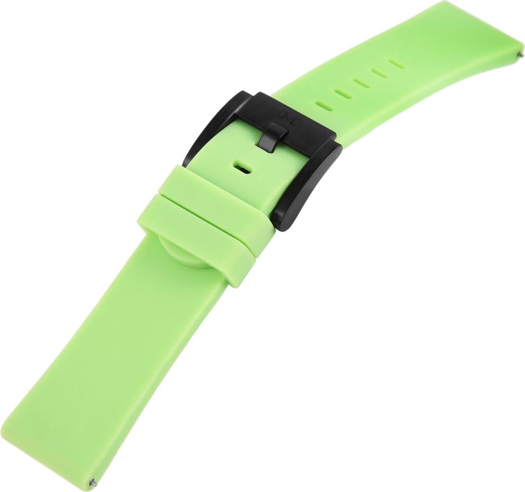 TW Steel Silikonband, 22 mm, hellgrün, schwarze Schließe