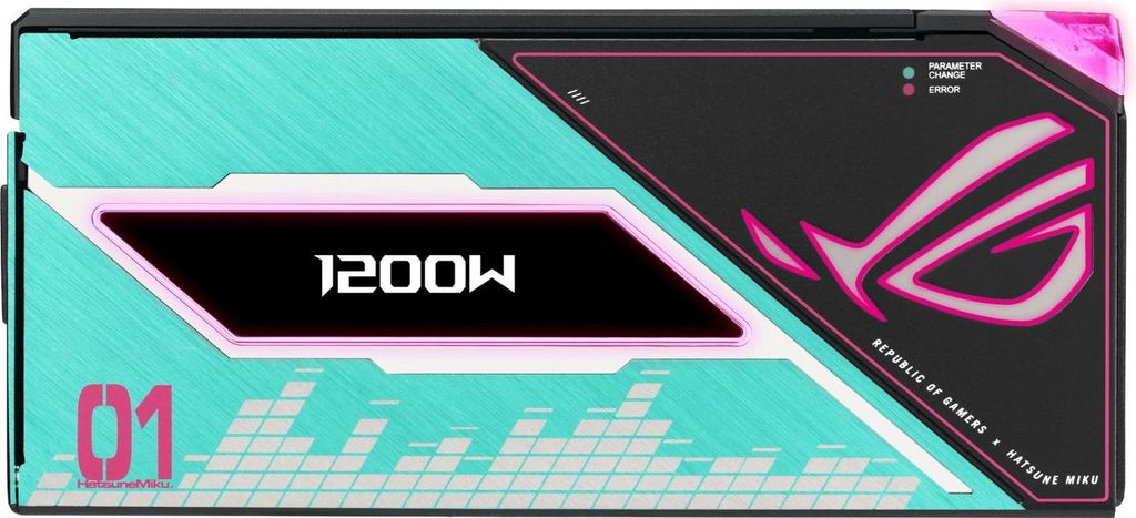 ASUS ROG -THOR-1200P3-MIKU, 1200 W, 100 - 240 V, Aktiv, 125 Immagine del prodotto 
