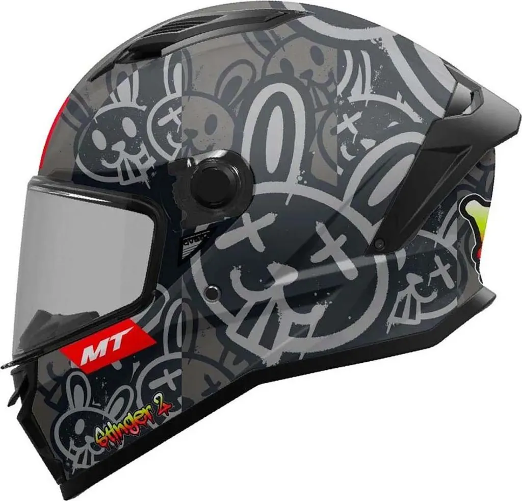 Casque de Moto Intégral Stinger 2 Ram Mt Helmets - Coloris Gris Taille L