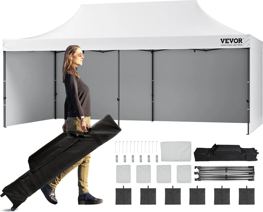 Abri de Jardin Grande Capacité Pavillon Anti-UV pour 16 Personnes