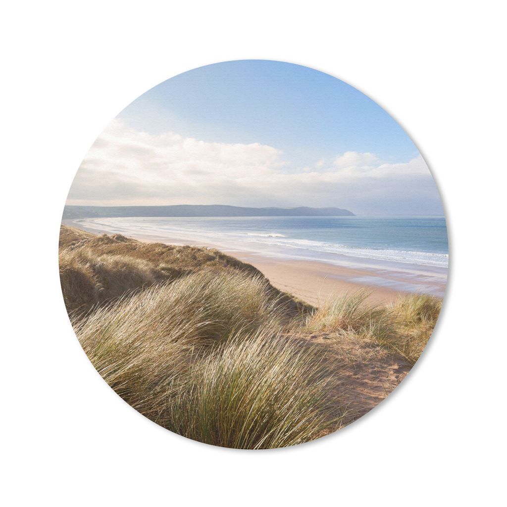 MuchoWow Mauspad Mousepad Meer - Dünen - Pflanzen 20x20 cm - Mousepads - Maus Mat - Pad - Mausunterlage - Schreibtischmatte