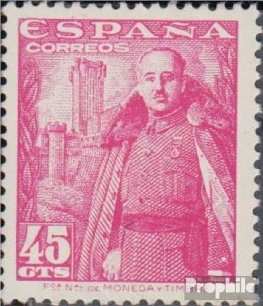 Briefmarken Spanien 1948 Mi 963y normales Papier postfrisch Franco