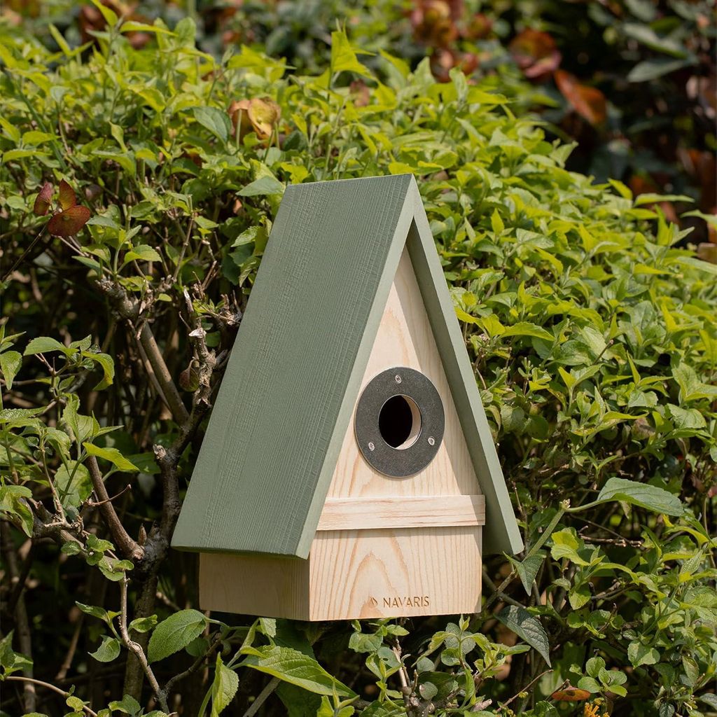 Holz-Garten-Vogelhaus - Kleine Nistbox für kleine Vögel - Rotkehlchen, Stare und Kohlmeisen
