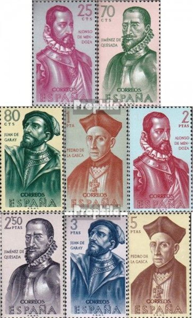 Briefmarken Spanien 1962 Mi 1346-1353 (kompl.Ausg.) Produktbild 