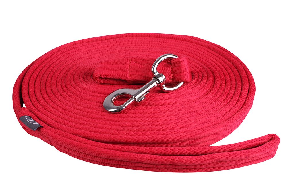 QHP Lunging Line 8 Meter leuchtend rot - In Bag