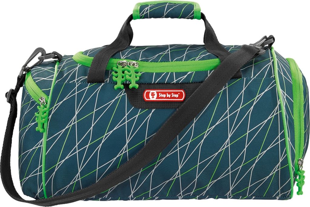 A studio shot of a duffel bag.