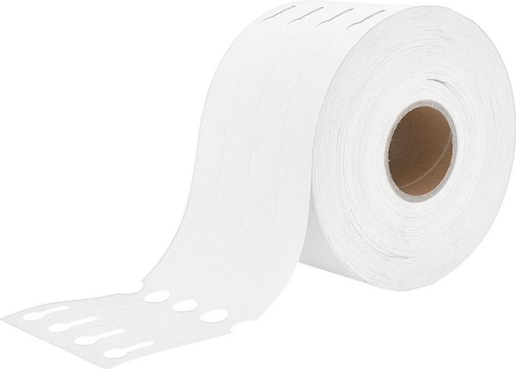 CombiCraft Schlaufenetiketten Weiß 250x25mm für Thermo-Transfer-Drucker - Rolle mit 1500 Stück