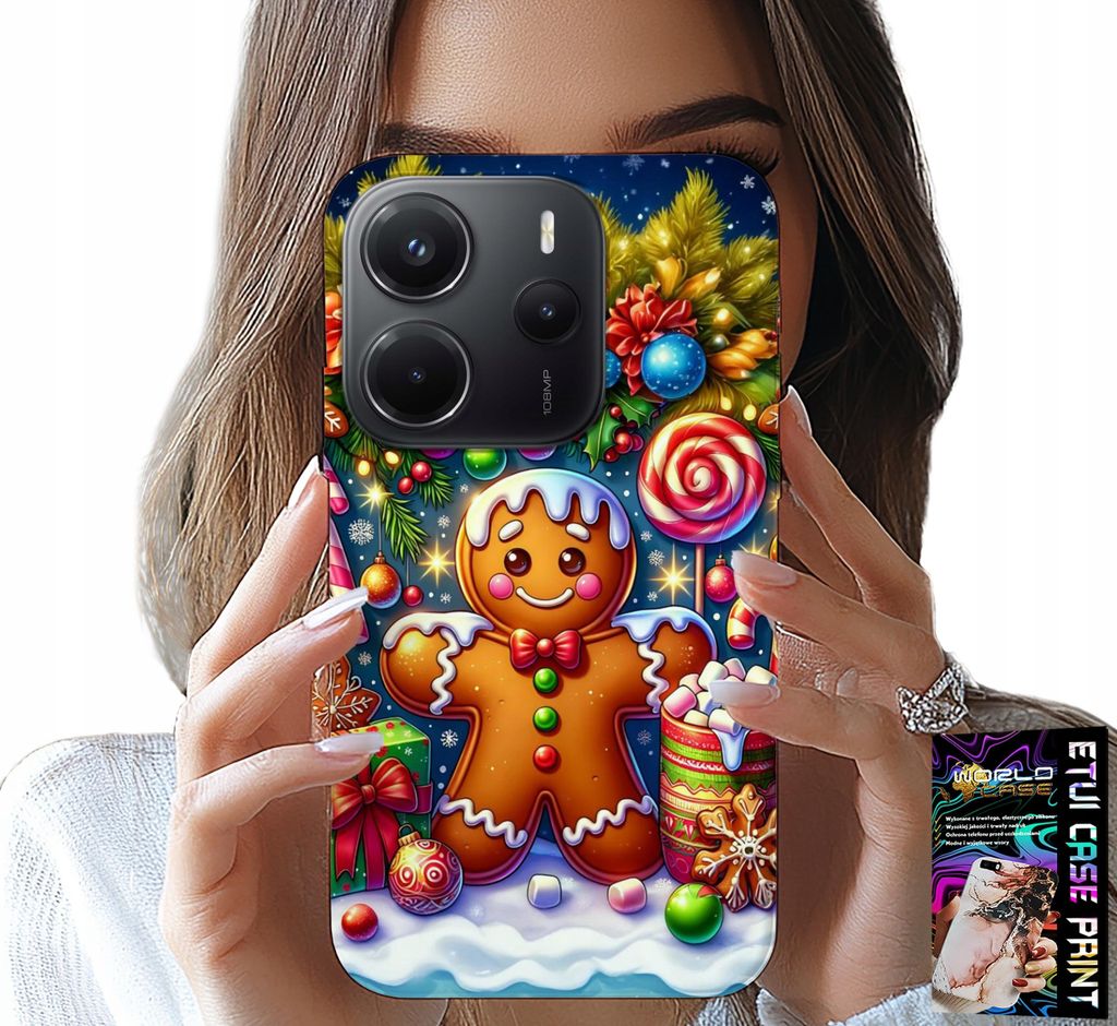 Fall Für Xiaomi Note 14 4G - Lebkuchen, Süssigkeiten Urlaub Designs + Glas