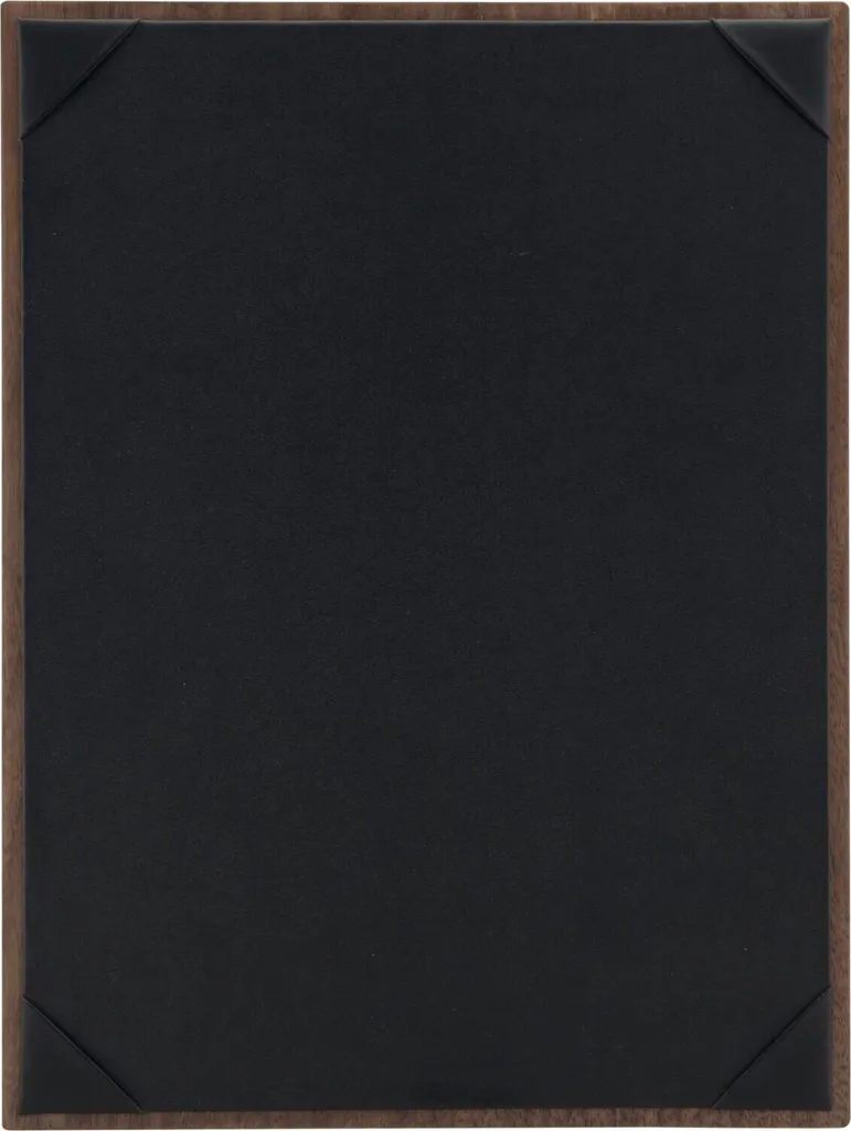 Protège-menu A4 en Bois Securit Walnut - Porte-carte Restaurant Luxe