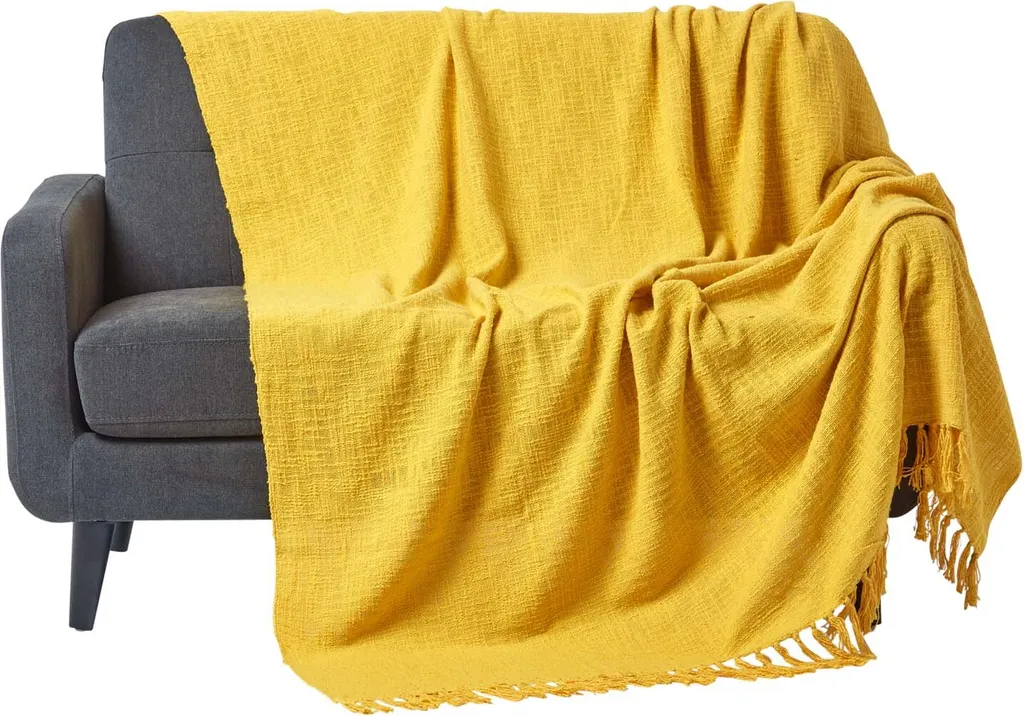 Couverture Coton Nirvana Jaune : Finis les Plaids Chauds qui Grattent