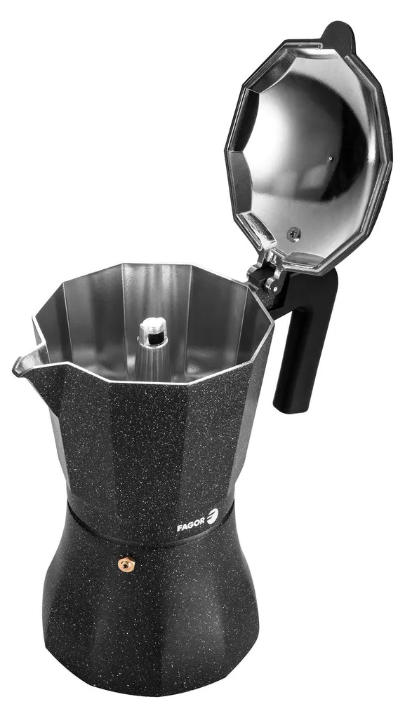 FAGOR Tiramisú macchina per caffè espresso in alluminio 12 tazze per il piano di cottura, caffè italiano nero