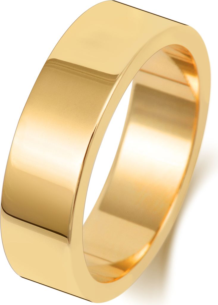 9 Karat (375) Gold 6mm Flach Form Herren/Damen - Trauring/Ehering/Hochzeitsring, 53 (16.9); TRS188269KYRSM