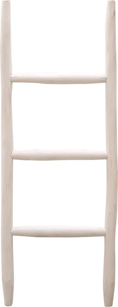 Scala Decorativa Legno 92cm Manoni Bianco - Portasciugamani Salvaspazio